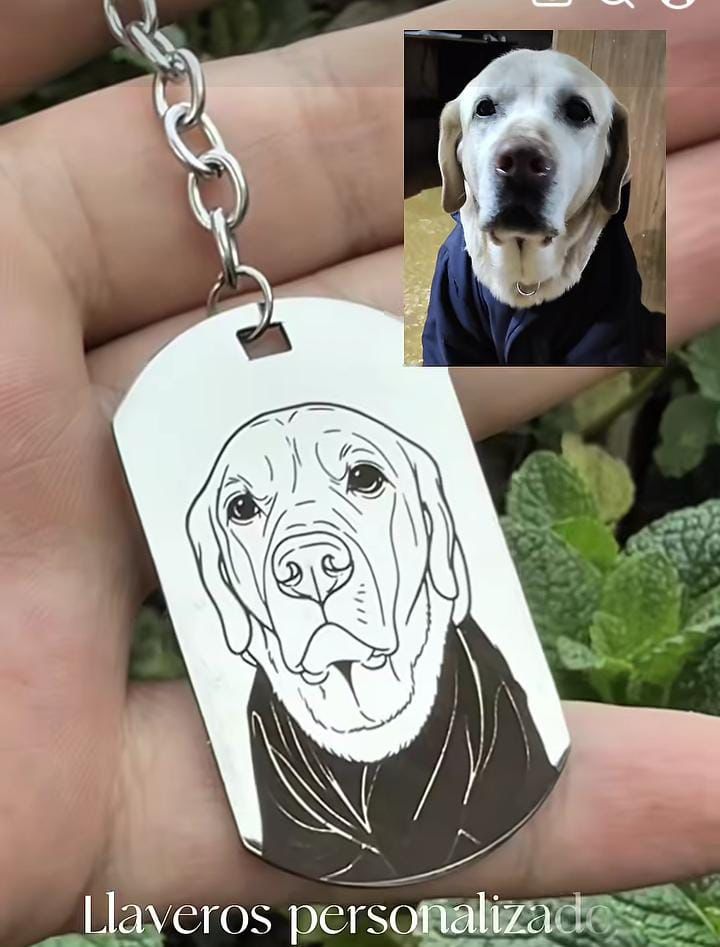 llavero silueta mascota