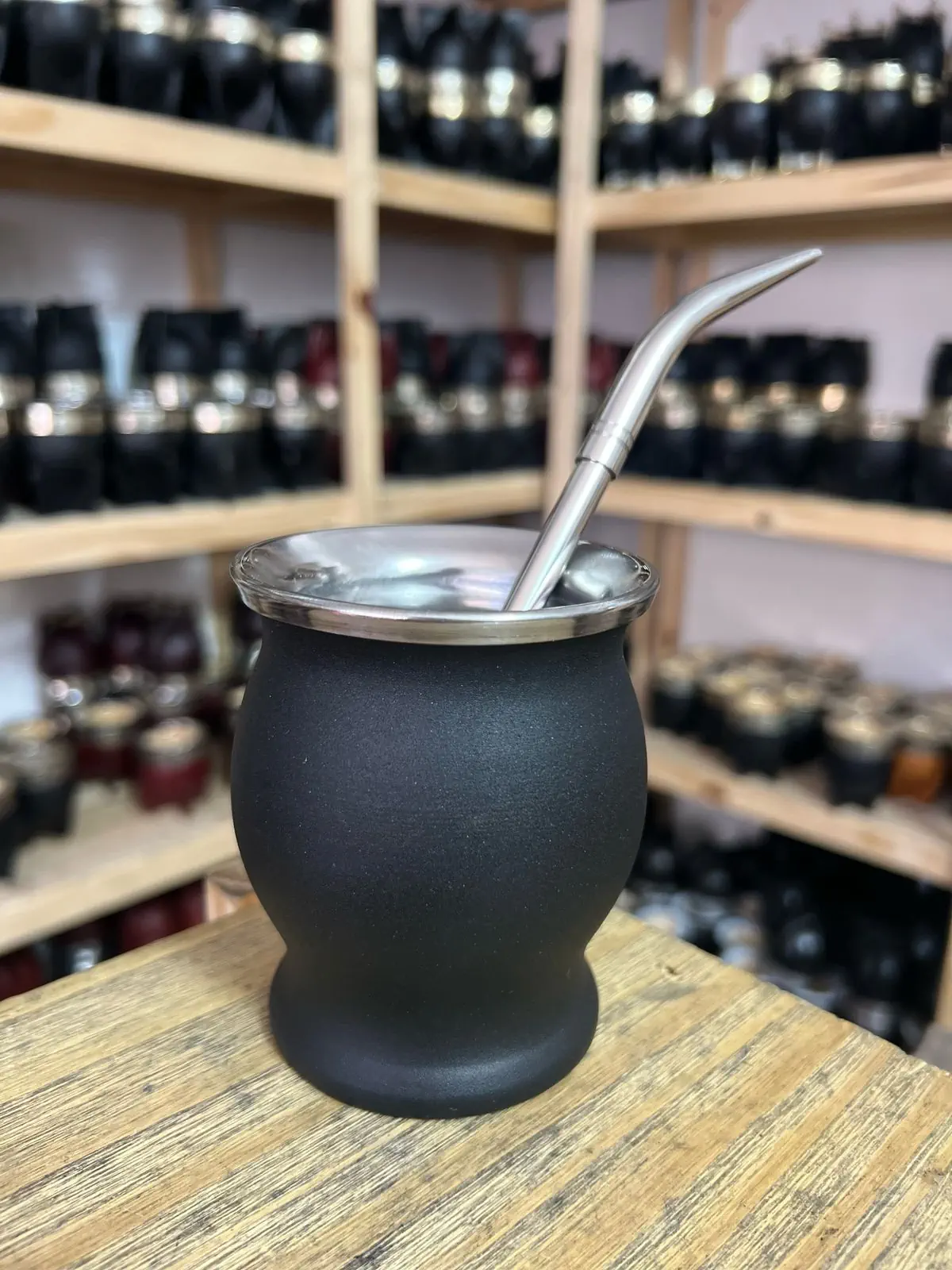 mate de acero vaso copa