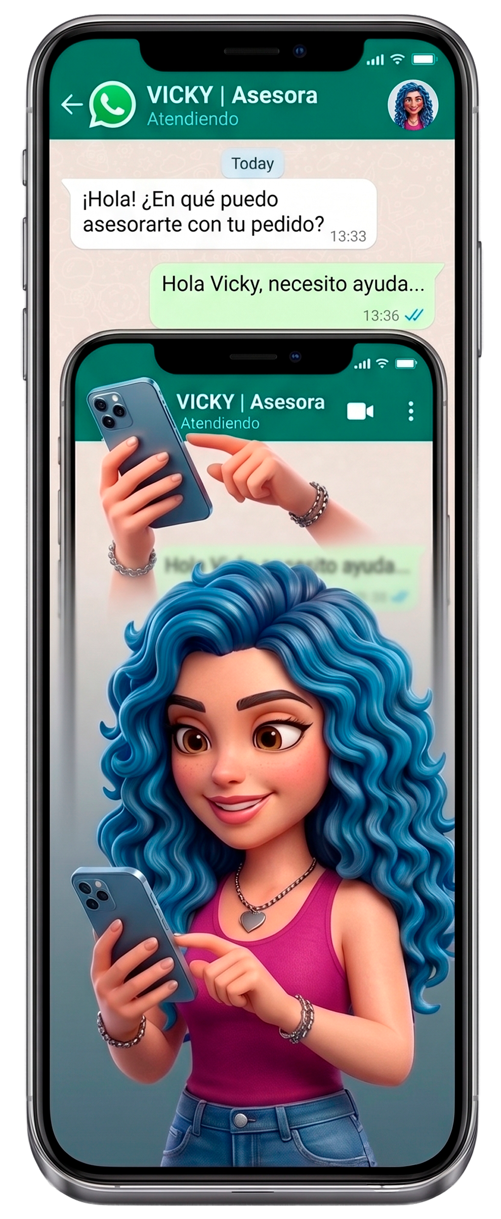 Enviar WhatsApp a Vicky - Área Gráfica y Textil