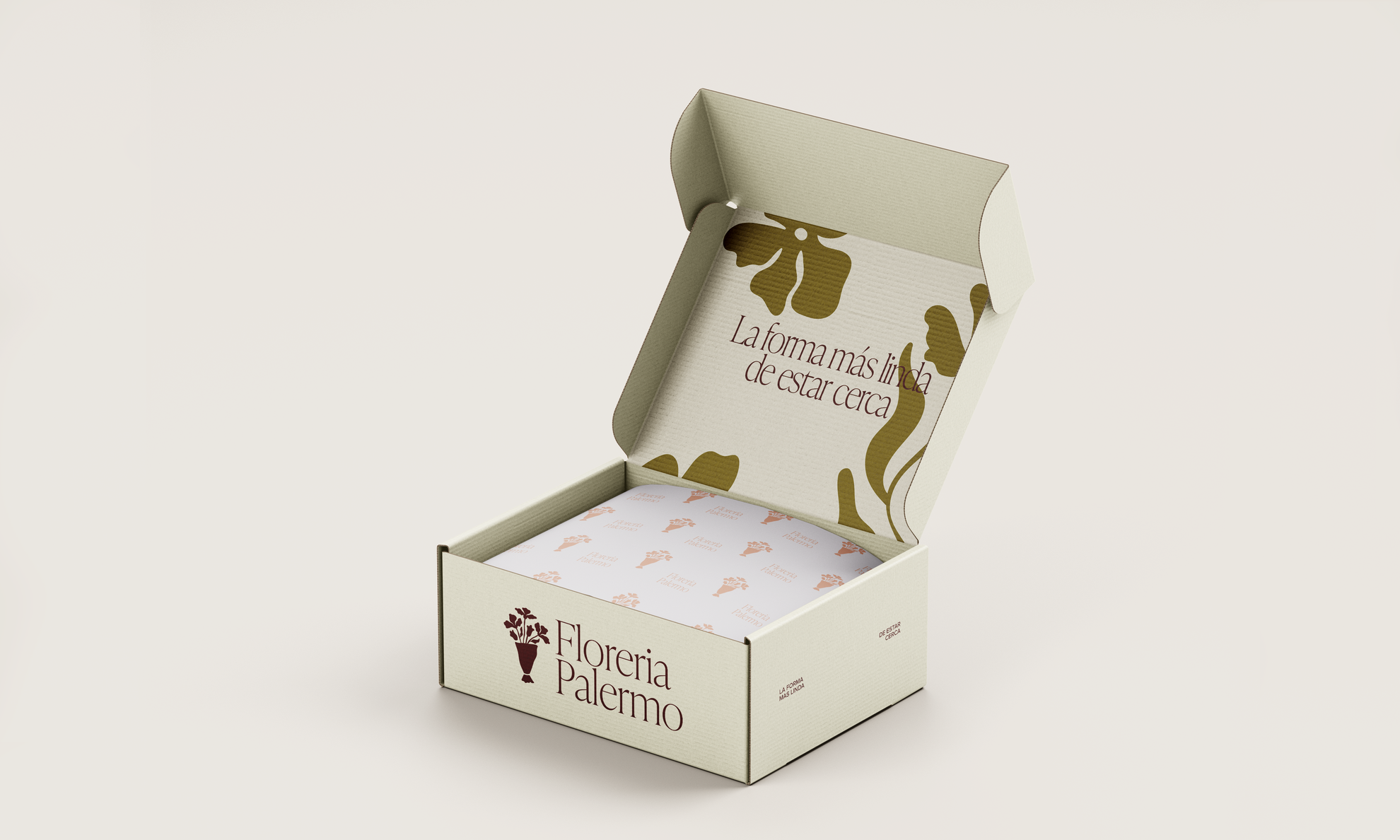 Caja de Florería Palermo, diseño de packaging